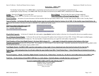 Form DHCS1805 Denial of Rights - County Summary - California, Page 2
