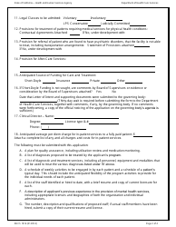 Form DHCS1814 Application for Licensure Psychiatric Health Facility &amp; Program - California, Page 2