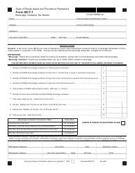 Document preview: Form BCT-1 Beverage Container Tax Return - Rhode Island