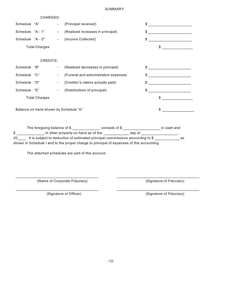 Form JA-1 Petition for Judicial Settlement of Account - New York, Page 12