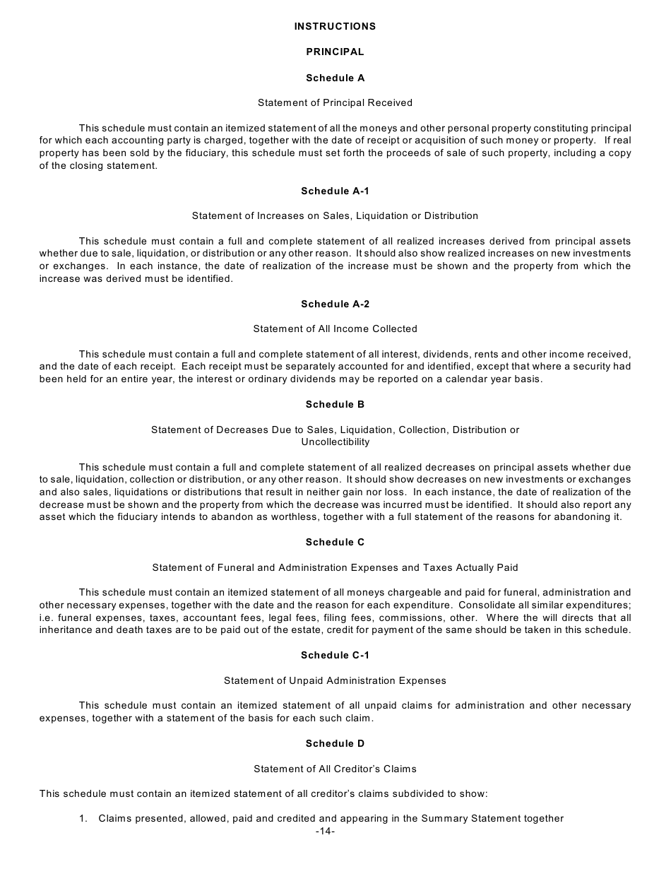 Form JA-1 Petition for Judicial Settlement of Account - New York, Page 14