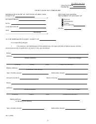 Form JA-1 &quot;Petition for Judicial Settlement of Account&quot; - New York
