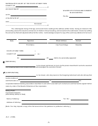 Form JA-1 &quot;Petition for Judicial Settlement of Account&quot; - New York, Page 9