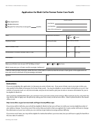 Document preview: Form MC250A Application for Medi-Cal for Former Foster Care Youth - California