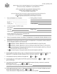 Form RP-466-C [SUFFOLK] Application for Volunteer Firefighters / Ambulance Workers Exemption(For Use in Suffolk County Only) - New York