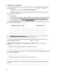 VA Form 10-0398 Research Protocol Safety Survey, Page 2