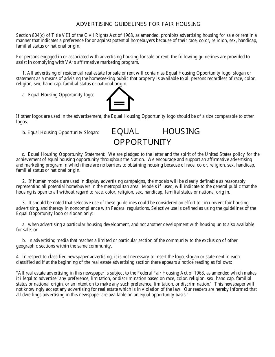 VA Form 26-8791 Affirmative Marketing Certification, Page 2