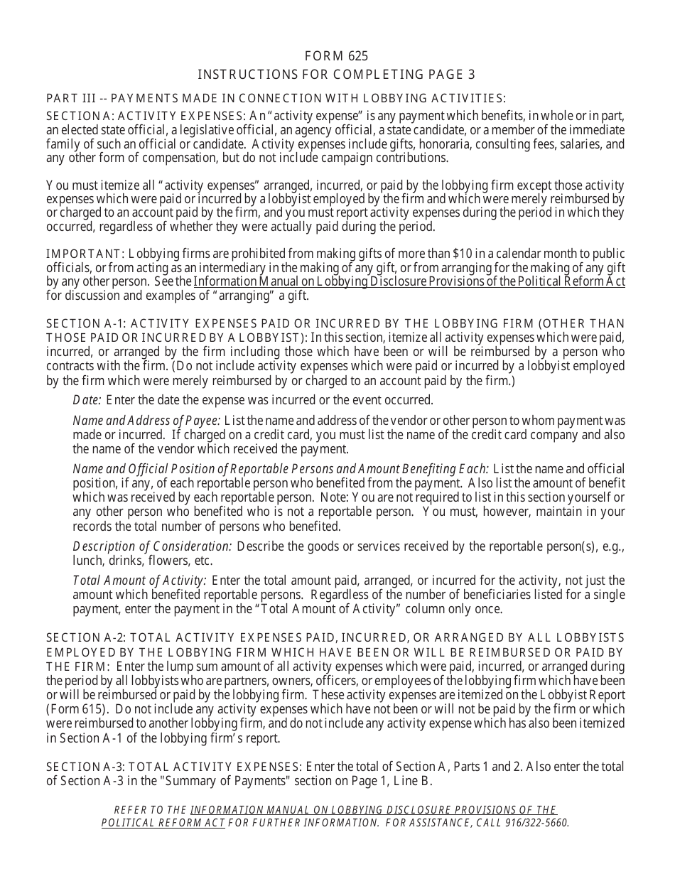 FPPC Form 625 Report of Lobbying Firm - California, Page 7