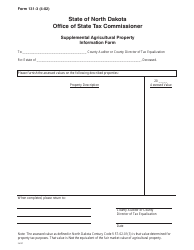 Form 131-3 Supplemental Agricultural Property Information Form - North Dakota