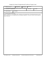 CAP Form 1A Request for Award of Organizational Excellence Program Level