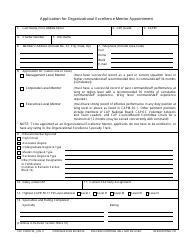 Document preview: CAP Form 1B Application for Organizational Excellence Mentor Appointment