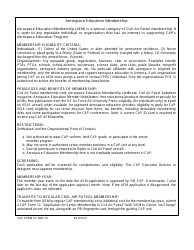 CAP Form 13 Aerospace Education Membership Application, Page 2