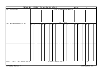 Document preview: CAP Form 113 Field Expedient Team Task Book