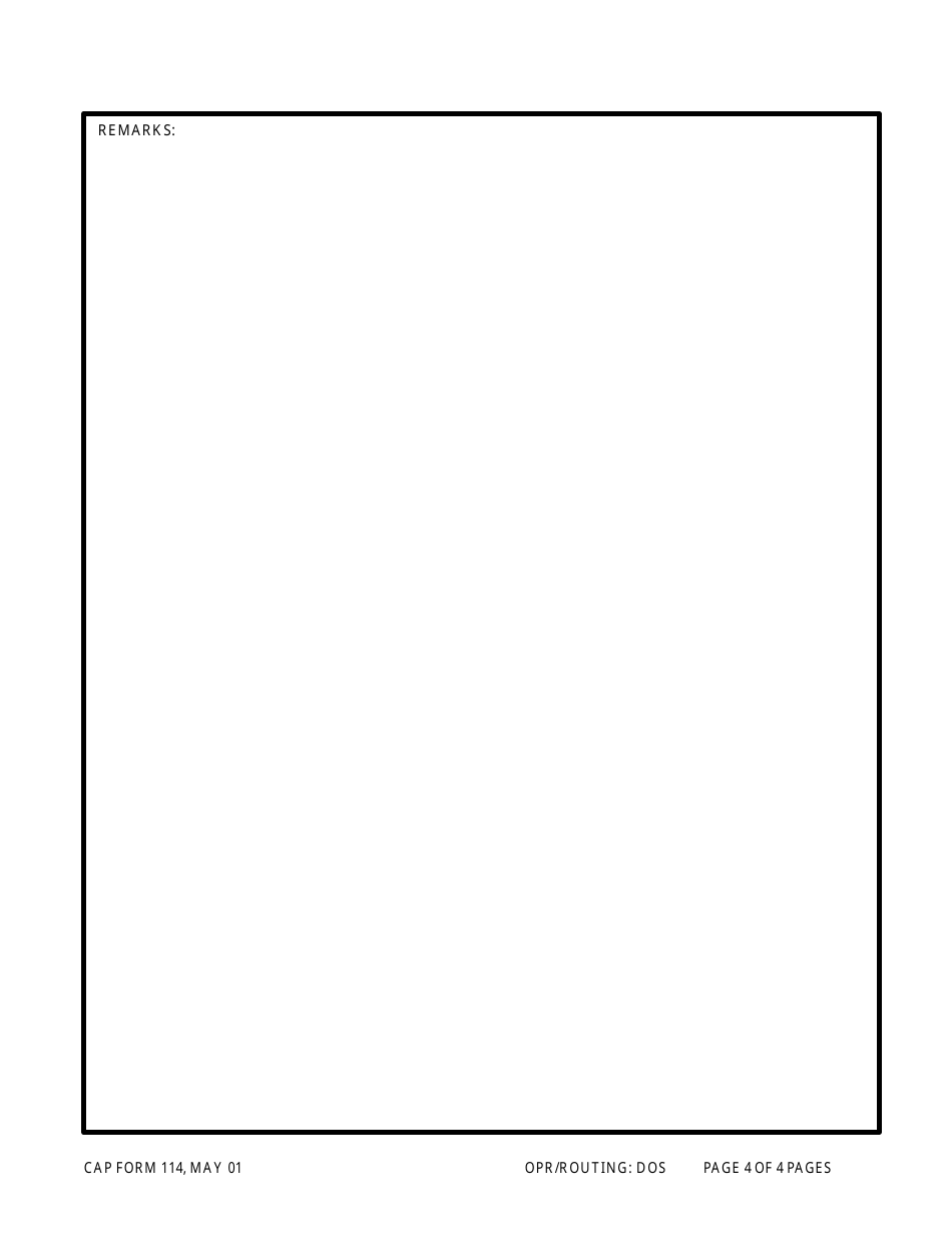 CAP Form 114 Qualification Record, Page 4