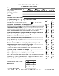 CAP Form 137 Internal Financial Review Worksheet - Part I