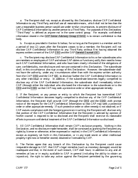 CAP Form 177 Nondisclosure Declaration, Page 2