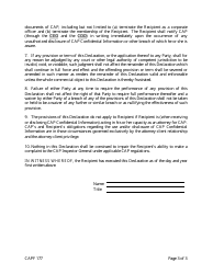 CAP Form 177 Nondisclosure Declaration, Page 3