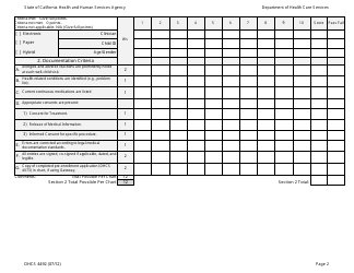 Form DHCS4492 Medical Record Review Tool - California, Page 2