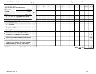 Form DHCS4492 Medical Record Review Tool - California, Page 3