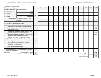 Form DHCS4492 Medical Record Review Tool - California, Page 4