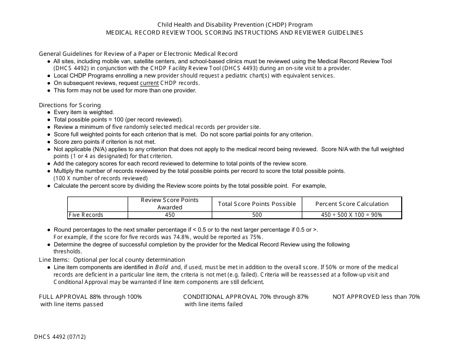 Form DHCS4492 Medical Record Review Tool - California, Page 8