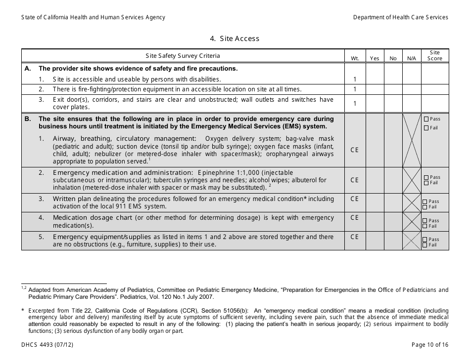 Form DHCS4493 Facility Review Tool - California, Page 10