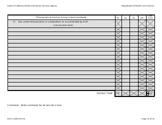 Form DHCS4493 Facility Review Tool - California, Page 15