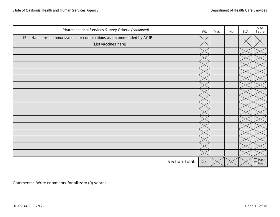 Form DHCS4493 Facility Review Tool - California, Page 15