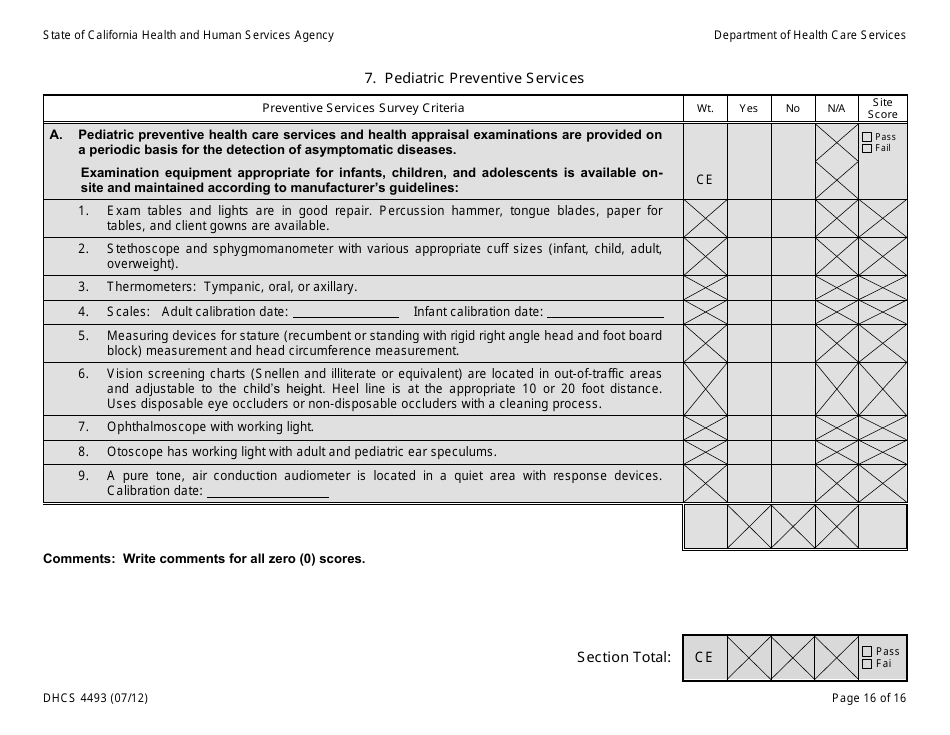 Form DHCS4493 Facility Review Tool - California, Page 16