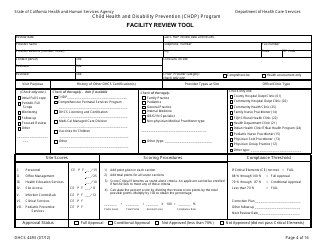 Form DHCS4493 Facility Review Tool - California, Page 4