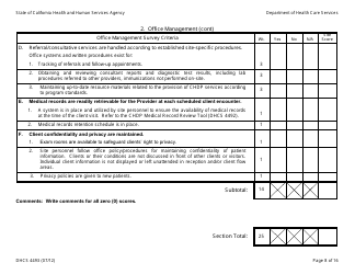 Form DHCS4493 Facility Review Tool - California, Page 8