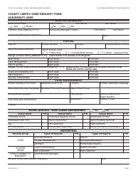 Document preview: Form SOC884 County Cmips II User Request Form Add/Modify User - California