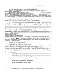Form 1-A Petition for Adoption (Agency) - New York, Page 4