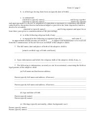 Form 1-C Petition for Adoption (Private-Placement) - New York, Page 2