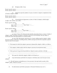 Form 1-C Petition for Adoption (Private-Placement) - New York, Page 3