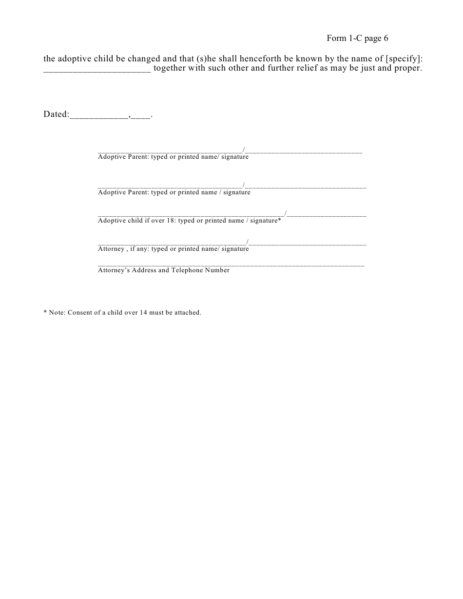 Form 1-C Petition for Adoption (Private-Placement) - New York, Page 6