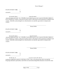 Form 2-B Agreement of Adoption (Private-Placement) - New York, Page 2