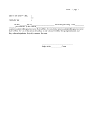 Form 2-C Consent of Child Over 14 - New York, Page 2