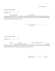 Form 2-D Consent of Child Over 14 (Private-Placement) - New York, Page 2