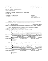 Form 1-E Affirmation Regarding Venue - New York