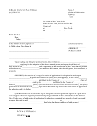 Form 5 Order of Publication - New York