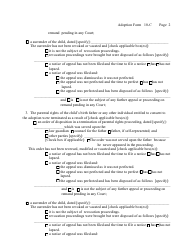 Form 10-C &quot;Affidavit Regarding Status of Appeal&quot; - New York, Page 2