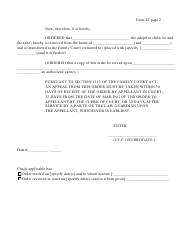 Form 12 Order Removing Child From Adoptive Home - New York, Page 2