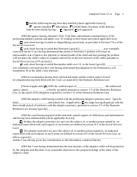 Form 13-A Order of Adoption (Agency) - New York, Page 2