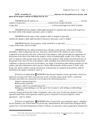 Form 13-A Order of Adoption (Agency) - New York, Page 3