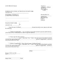 Document preview: Form 8-A Affidavit Identifying Party (Agency) - New York