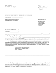 Form 9-A &quot;Affidavit of Financial Disclosure - Parents (Agency)&quot; - New York