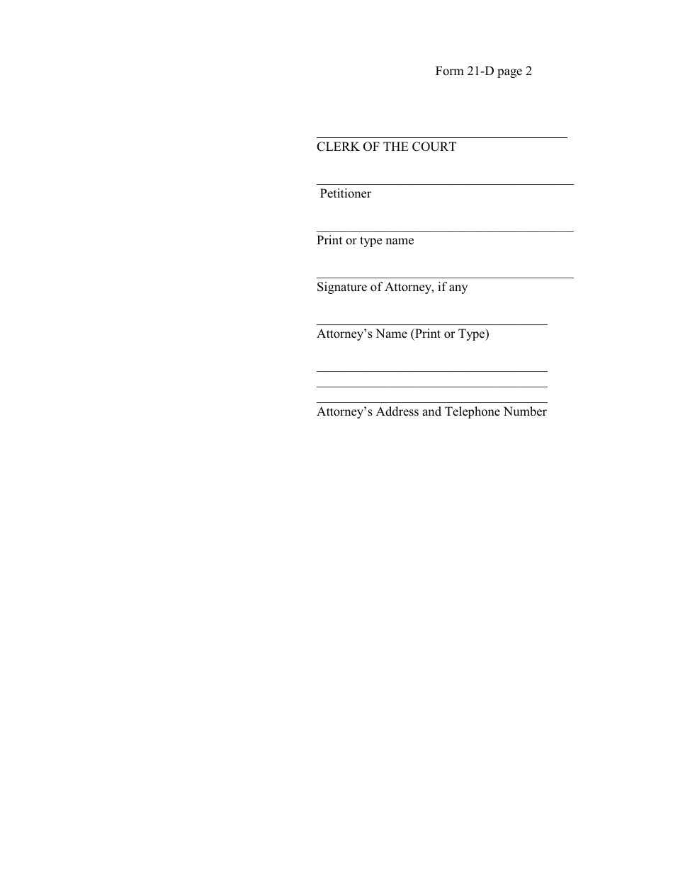 Form 21-D Notice (Denial of Withdrawal of Application; Removal of Child) - New York, Page 2