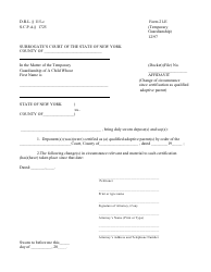 Document preview: Form 21-E Affidavit (Change of Circumstance Since Certification as Qualified Adoptive Parent) - New York