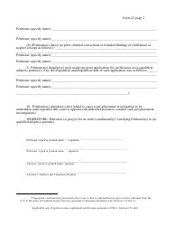 Form 22 Petition (Certification as a Qualified Adoptive Parent) (Private-Placement) - New York, Page 2